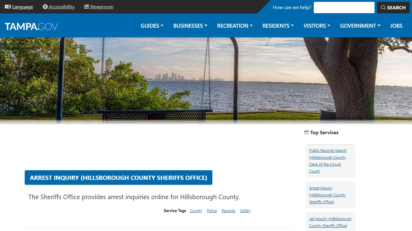 Arrest Inquiry (Hillsborough County Sheriffs Office)